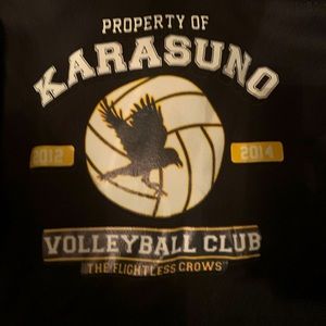 HAIKYUU HOODIE, KARASUNO, SIZE XL. anime hoodie volleyball club